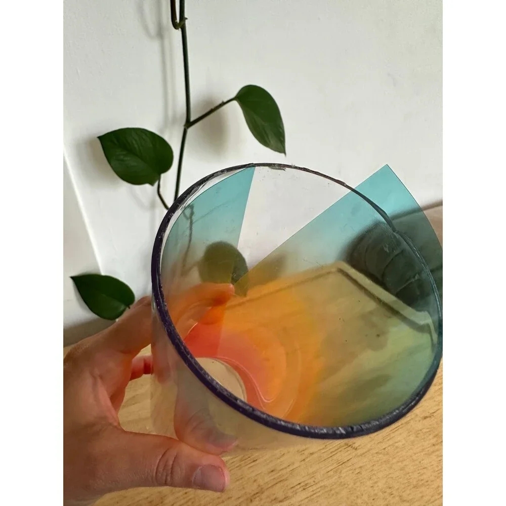 Tall Plastic cup with colorful filter